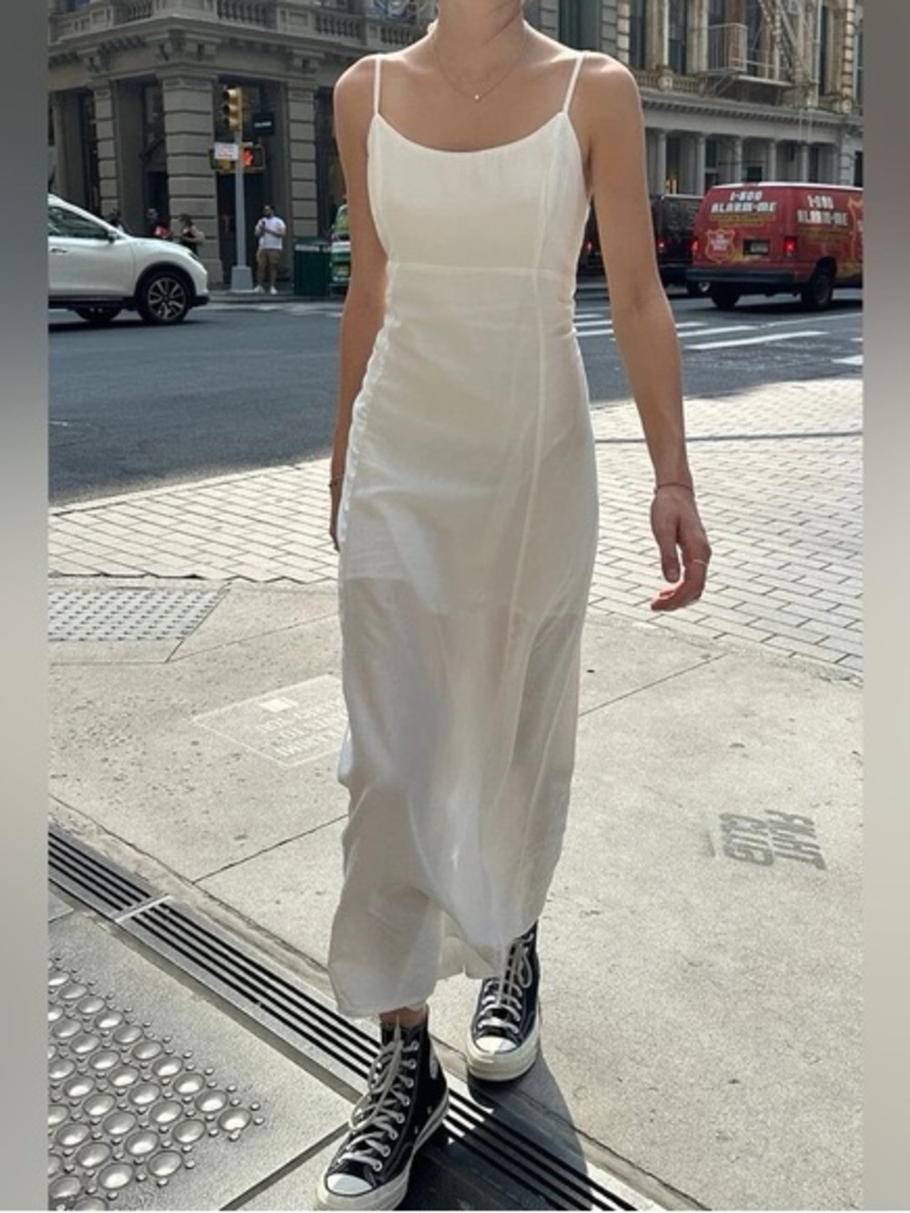 Brandy Melville White Slip Maxi Dress